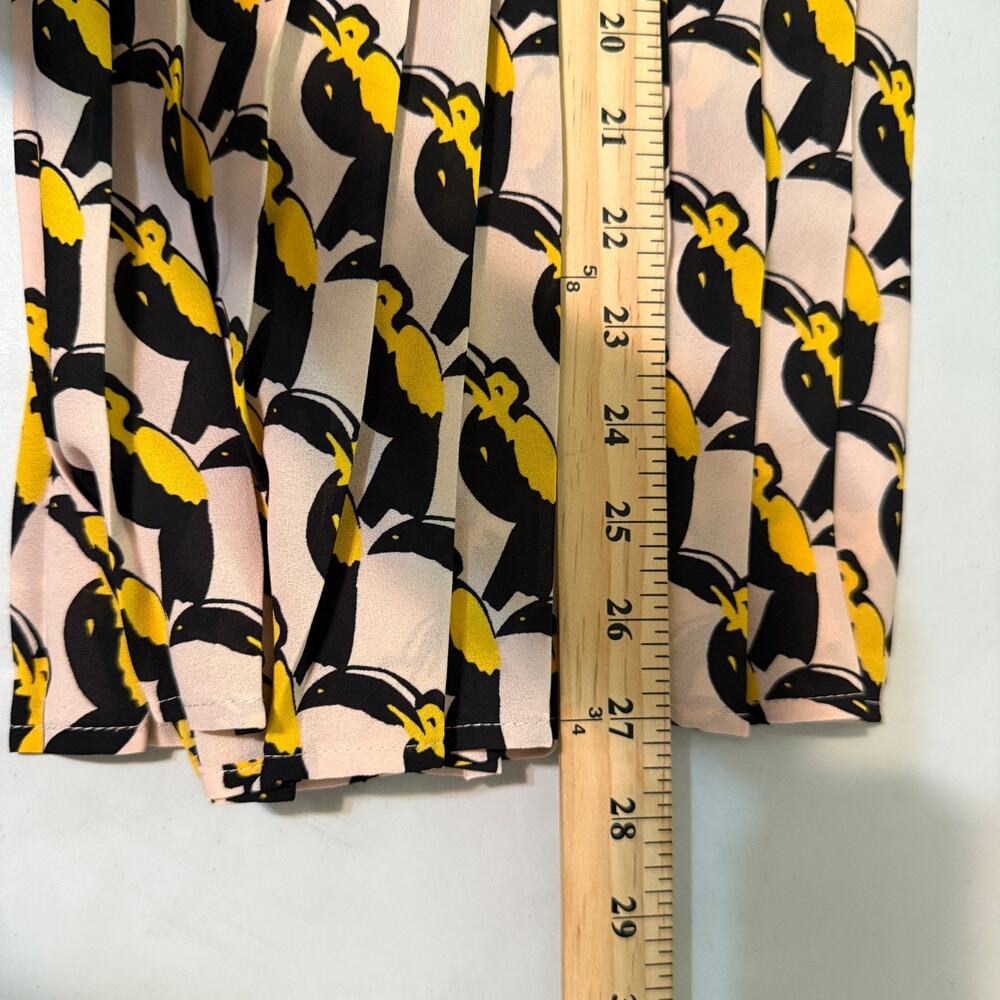 Anthropologie x Avec Le Filles Pleated Midi Skirt Tropical Toucan Size 6 Preppy - Picture 6 of 9